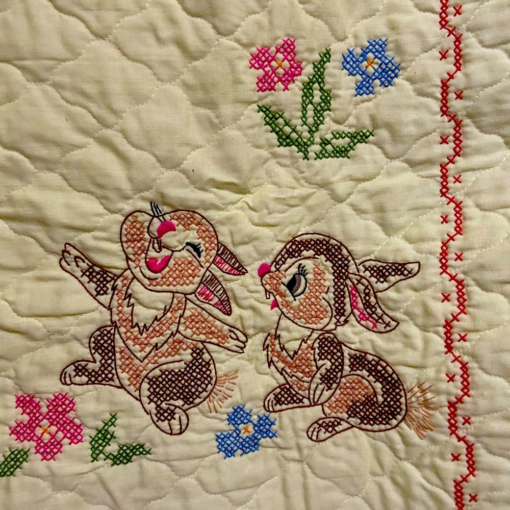 Vintage Disney Bambi baby blanket cross stitch design - Picture 5 of 10